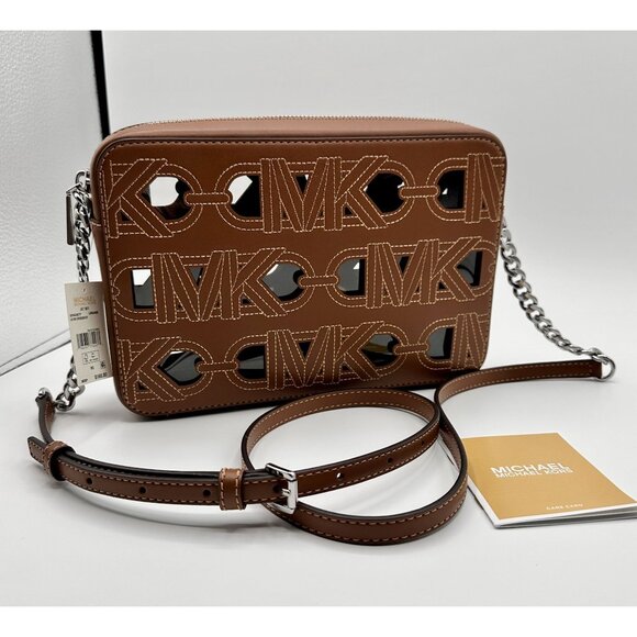 Michael Kors Jet Set Large Open Luggage Brown East West Crossbody 32S4SJ6C7P NWT - Picture 6 of 16